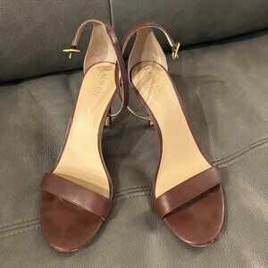 Ralph Lauren Women's Brown Allie Ankle-Strap Dress Sandals Size 11B